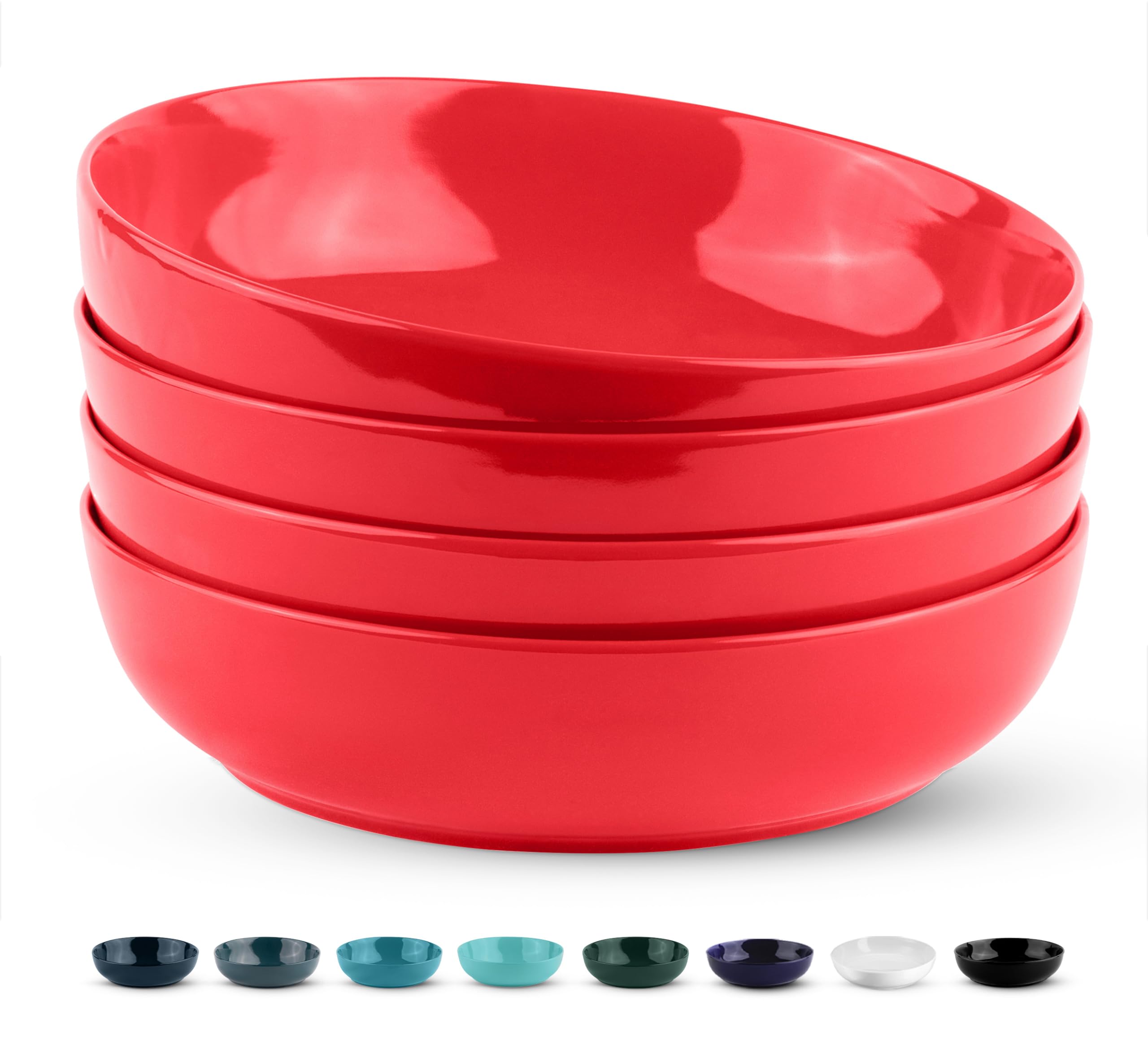 KooK Pasta Bowl, Salad Bowls, Soup, Serving Bowls, Ceramic, Large